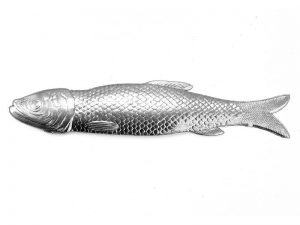 Dresdner Pappe Fisch geprägt wie Metall
