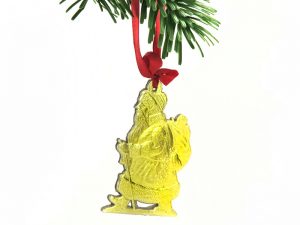 Weihnachtsmann aus Pappe gold