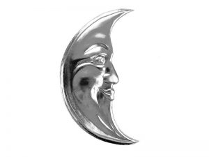 Mond aus silber Pappe