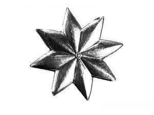 Stern klein aus Pappe silber