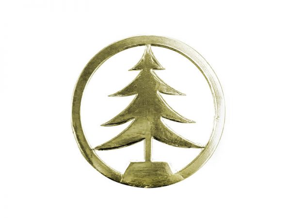 Tannenbaum aus Pappe gold