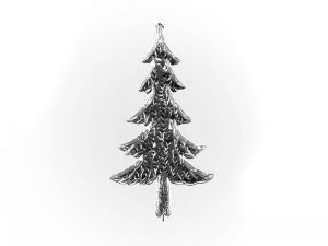 Weihnachtsbaum Pappe silber