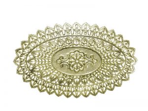 Spitzendeckchen oval gold