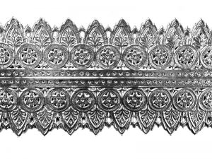 Papierborte silber Pappe