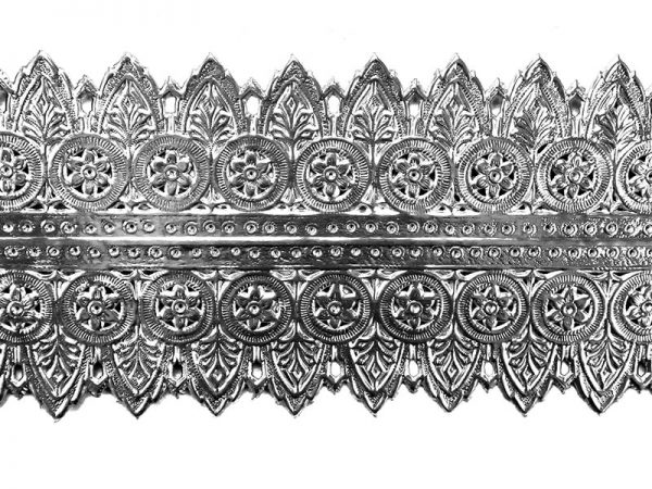 Papierborte silber Pappe