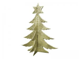 3D Weihnachtsbaum Pappe gold