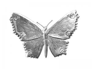 3D Tiere aus Pappe Schmetterling silber