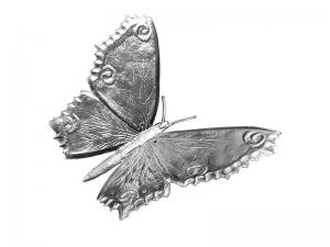 3D Tiere Pappe Schmetterling silber