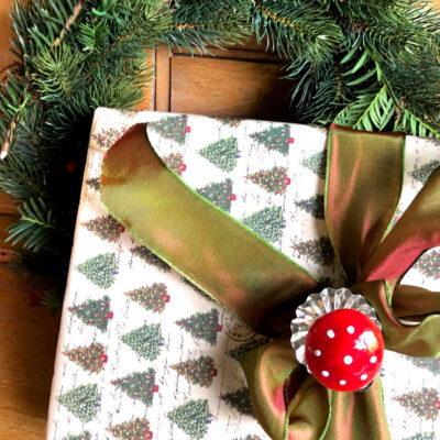 Nostalgischer Wattepilz Fliegenpilz Dresdner Pappen Weihnachtsgeschenk