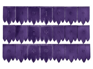 Dresdner Pappen Osterfahnen klein Bogen purpur