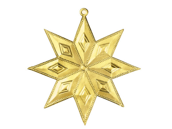 Dresdner Pappen Sternanhänger Detail gold