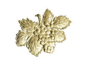 Dresdner Pappen Weintraube mit Weinblatt Detail gold
