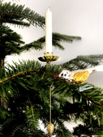 Dresdner Pappen Balance-/Pendelkerzenhalter gold