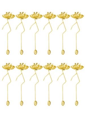 Dresdner Pappen Balance-/Pendelkerzenhalter 12er-Set gold