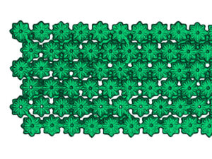 Dresdner Pappen Blumenbordüre Detail grün