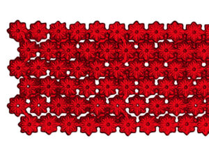 Dresdner Pappen Blumenbordüre Detail rot