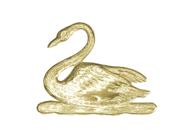 Dresdner Pappen Tiermotive Schwan Detail Gold