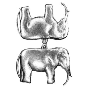 Dresdner Pappe Weihnachtsschmuck Elefant matt