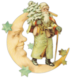 Dresdner-Pappen-Glanzbilder-weihnachtsmann-mit-mond