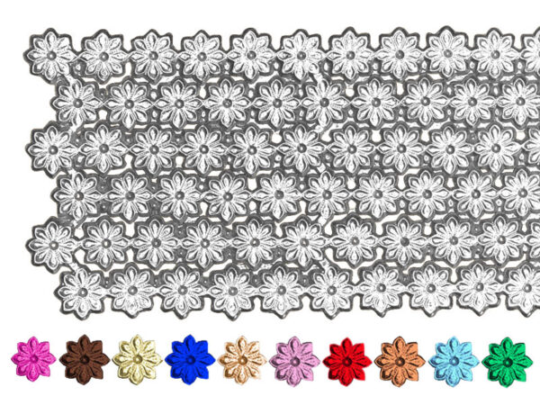 Dresdner Pappen Blumenbordüre Detail alle Farben
