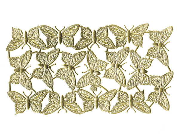 Dresdner Pappen Schmetterlinge 16er Set gold Bogen