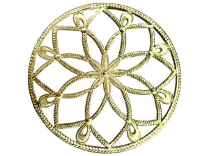 Dresdner Pappen Ornament Rosette Gold