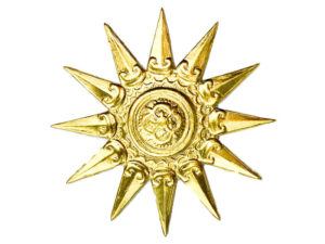 Dresdner Pappen verzierter Stern 6er Einzelmotiv gold