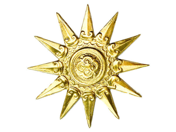 Dresdner Pappen verzierter Stern 6er Einzelmotiv gold
